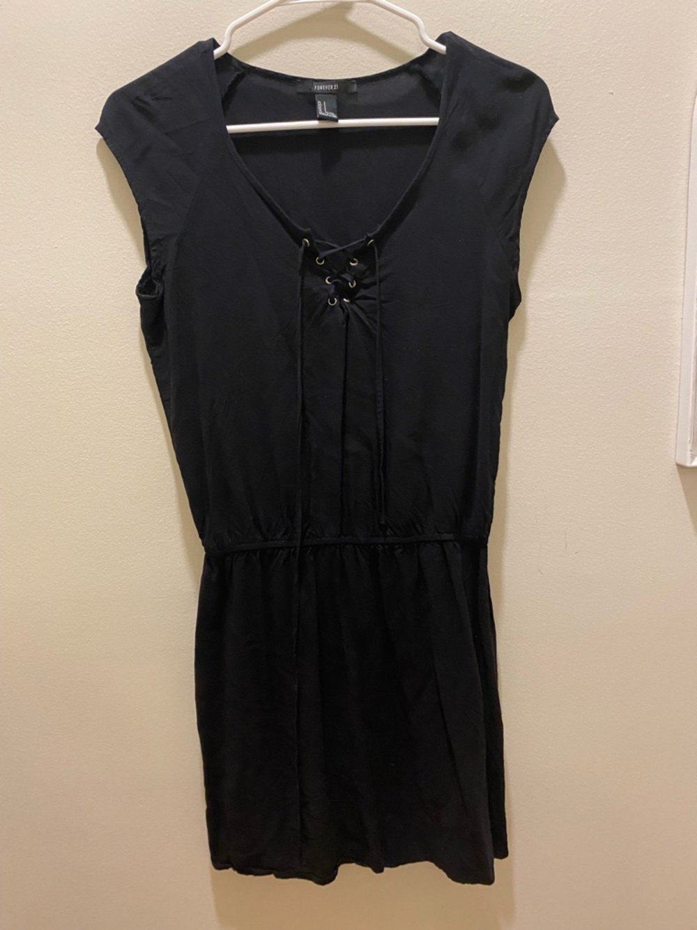 ‼️2 for $15‼️ Forever 21 Black Lace-Up Waist Mini Dress